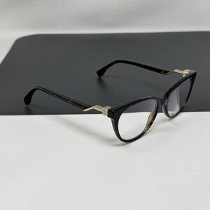 Fendi Eyeglasses FF 0201 086 Dark Tortoise B-Shape Frame Italy 52 [] 17 140